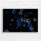 Abstract Blue Bubbles Canvas Print