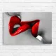 Passionate Kiss Red Lips Abstract Canvas Print