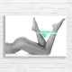 Sensual Teal Lace Thong Woman Legs Canvas Print