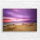 Serene Beach Sunset Boats Canvas Print