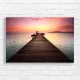 Serene Sunset Pier Canvas Print - Ocean Wall Art