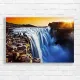 Majestic Waterfall Sunset Canvas Print - Nature Wall Art