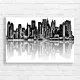 Monochrome Cityscape Reflection Canvas Print