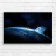Cosmic Earth & Moon Serenity Canvas Print