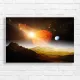 Cosmic Horizon Planet Rings Canvas Print