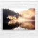 Misty Morning Lake Landscape Canvas Print