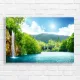 Tranquil Waterfall Nature Canvas Print