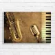 Vintage Jazz Saxophone & Piano Canvas Print