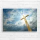 Inspirational Wooden Cross Sky Canvas Print