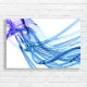Abstract Blue Flowing Lines Canvas Print