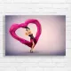 Elegant Fuchsia Heart Dancer Canvas Print