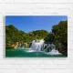 Serene Waterfall Emerald Waters Canvas Print