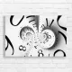 Infinite Time Spiral Black & White Canvas Print