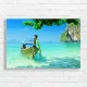 Tropical Thai Boat Paradise Canvas Print