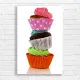 Sweet Stack of Cupcakes Canvas Print