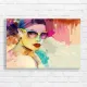 Vibrant Watercolor Woman Fashion Canvas Print