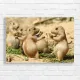 Adorable Prairie Dogs Nibbling Grass Canvas Print