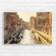Serene Venice Canal Golden Hour Canvas Print
