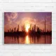 Dubai Skyline Sunset Panorama Canvas Print