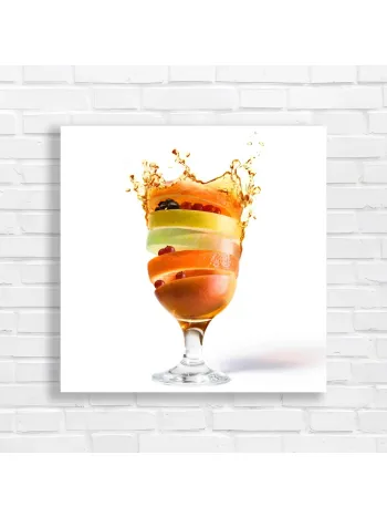 Vibrant Fruit Splash Cocktail Canvas Print