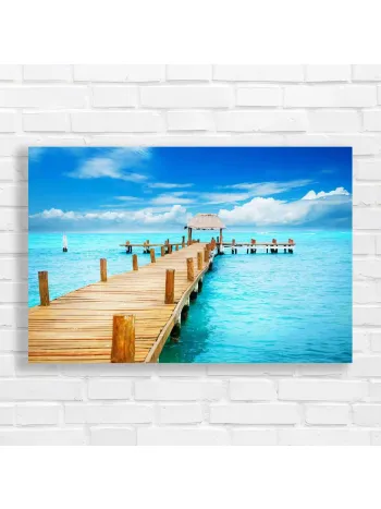 Tropical Pier Serenity Canvas Print