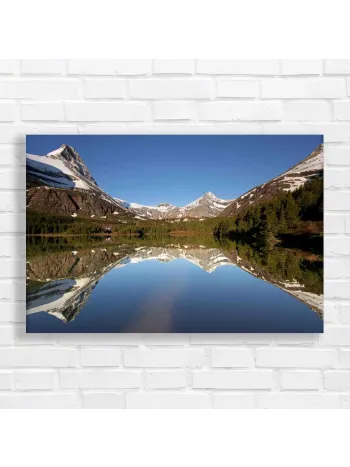 Majestic Mountain Lake Reflection Canvas Print