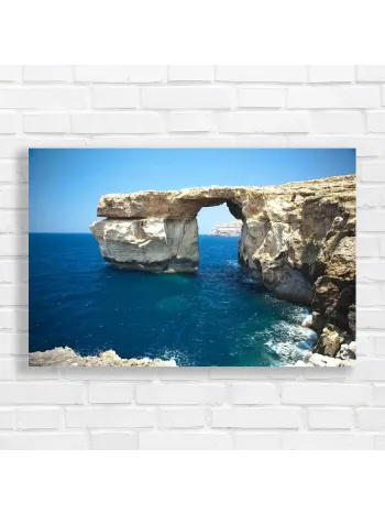 Azure Arch Coastal Cliff Canvas Print