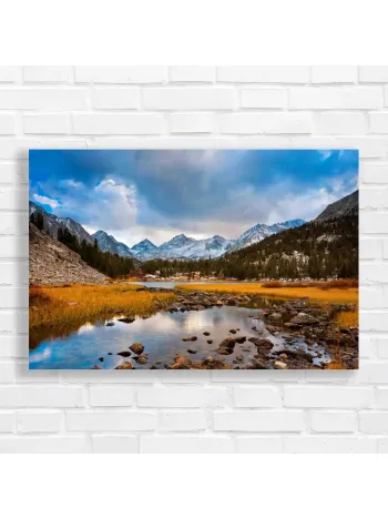 Serene Mountain Lake Autumn Landscape Canvas Print