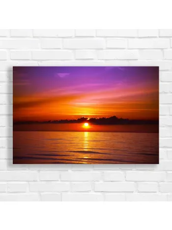 Vibrant Sunset Ocean Serenity Canvas Print