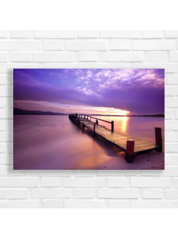 Serene Sunset Pier Canvas Print