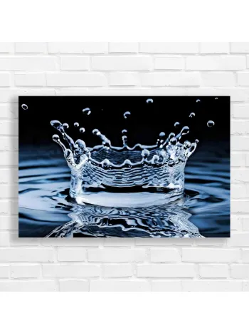 Abstract Water Splash Crown Canvas Print