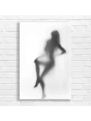 Elegant Silhouette Woman Wall Art Canvas Print