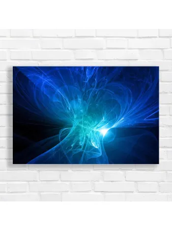 Abstract Blue Energy Swirl Canvas Print