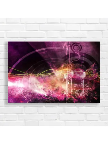 Abstract Cyberpunk Swirls Canvas Print