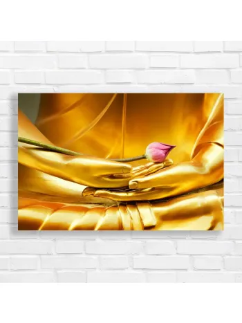 Golden Buddha Lotus Tranquility Canvas Print