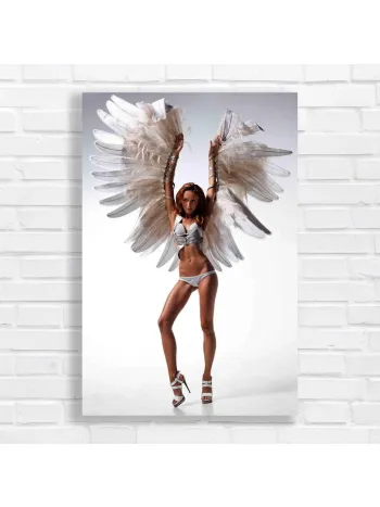Angelic Muse Feathered Wings Canvas Print