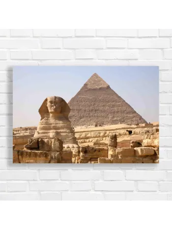 Majestic Sphinx & Pyramid Canvas Print