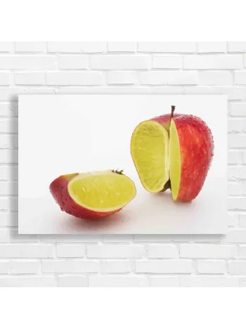 Surreal Apple Lime Fusion Canvas Print Art