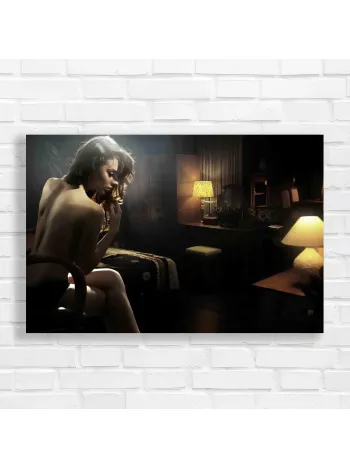 Elegant Woman Bedroom Canvas Print