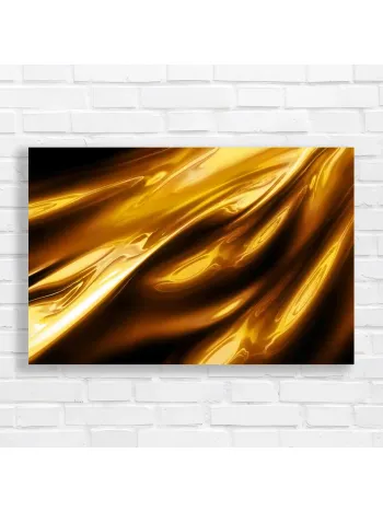 Liquid Gold Flow Abstract Modern Art Canvas Print