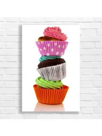 Sweet Stack of Cupcakes Canvas Print