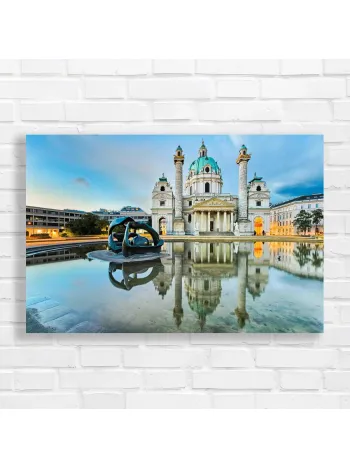 Vienna's Karlskirche & Sculpture Canvas Print
