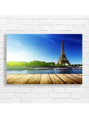 Parisian Dream Eiffel Tower Seine River Canvas Print