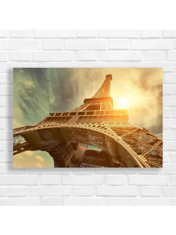Parisian Eiffel Tower Sunset Canvas Print