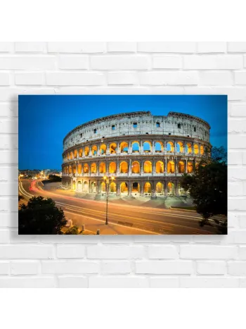 Colosseum at Dusk Canvas Print - Rome Travel Art