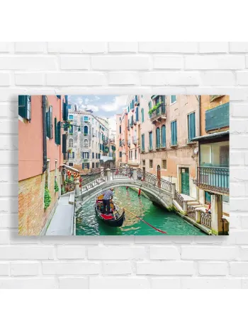 Venice Gondola Canal Bridge Canvas Print