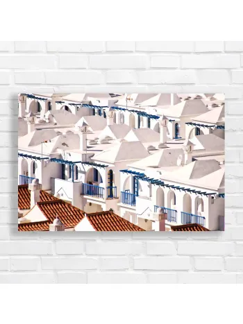 Mediterranean White Rooftops Canvas Print