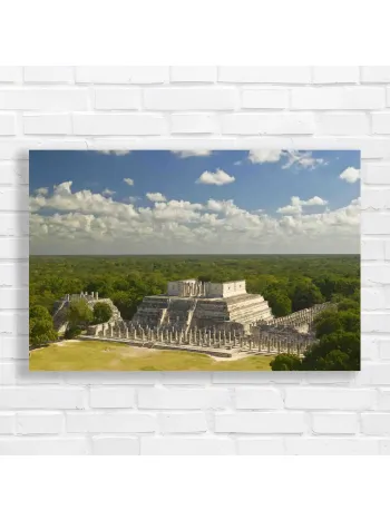 Mayan Pyramids & Jungle Canvas Print