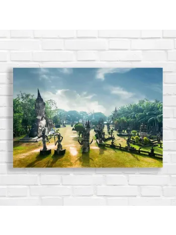 Spiritual Buddha Garden Canvas Print