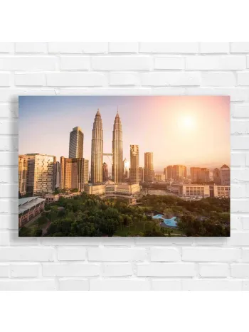 Kuala Lumpur Skyline Sunset Canvas Print